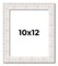 Photo Size Sculpted White Picture Frame - UV Acrylic, Foam Board Backing, Hanging Hardware